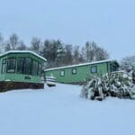 Winter wonderland at the holiday park