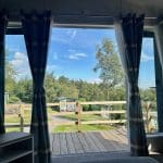 View from the lounge of a holiday lodge at Warren Forest Park
