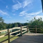 View from the deck of a holiday lodge at Warren Forest Park