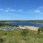 Grimwith Reservoir with tents in the distance at Warren Forest Park