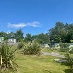 Holiday homes at Warren Forest Park with clear blue skies